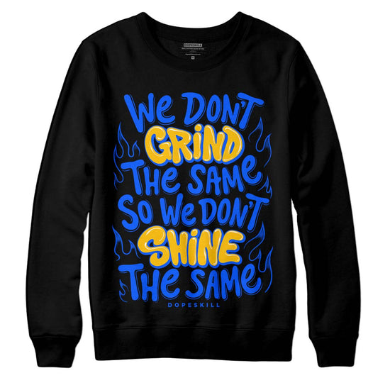 Royal Blue Sneakers DopeSkill Sweatshirt Grind Shine Graphic Streetwear - Black