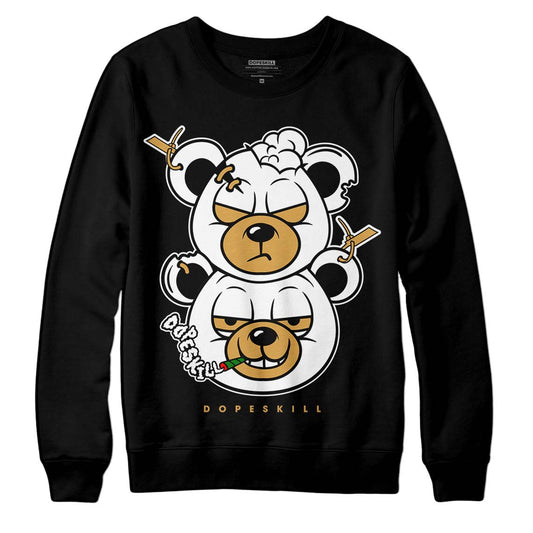 Jordan 11 "Gratitude" DopeSkill Sweatshirt New Double Bear Graphic Streetwear - Black