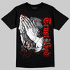 Jordan 9 Retro Gym Red DopeSkill T-Shirt Trust God Graphic Streetwear - Black