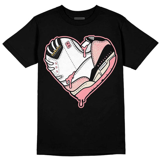 Jordan 3 GS “Red Stardust” DopeSkill T-Shirt Heart Jordan 3 Graphic Streetwear - Black