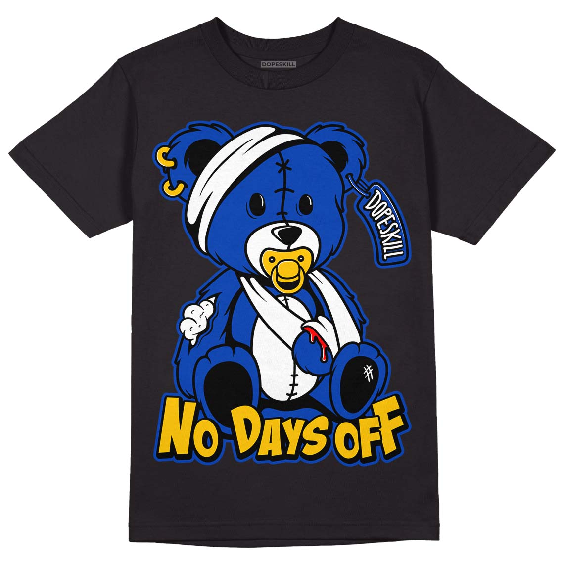 Jordan 14 “Laney” DopeSkill T-Shirt Hurt Bear Graphic Streetwear - Black