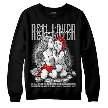 Jordan 1 Low OG “Shadow” DopeSkill Sweatshirt Real Lover Graphic Streetwear - black