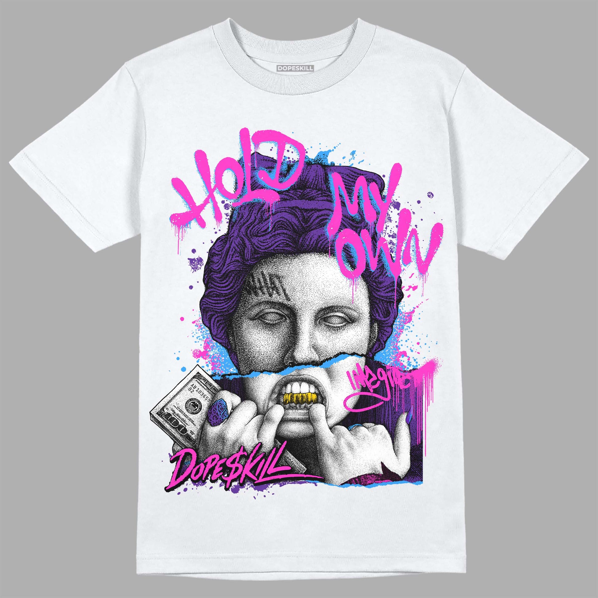 PURPLE Sneakers DopeSkill T-Shirt Hold My Own Graphic Streetwear - White