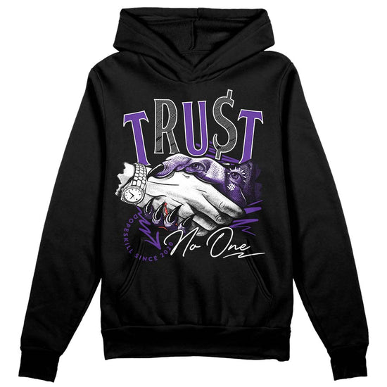 PURPLE Sneakers DopeSkill Hoodie Sweatshirt Trust No One Graphic Streetwear - Black