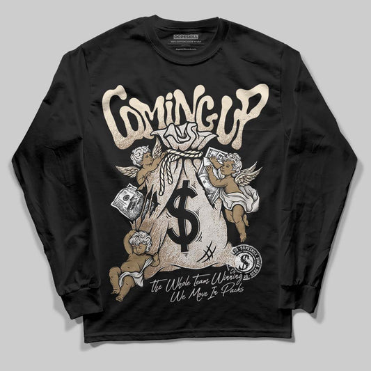 Jordan 5 SE “Sail” DopeSkill Long Sleeve T-Shirt Money Bag Coming Up Graphic Streetwear - Black