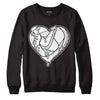 Dunk Low ‘Pure Platinum’ DopeSkill Sweatshirt Heart Jordan 1 Graphic Streetwear - Black