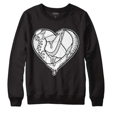 Dunk Low ‘Pure Platinum’ DopeSkill Sweatshirt Heart Jordan 1 Graphic Streetwear - Black