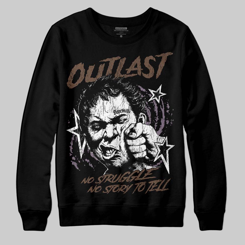 A Ma Maniére x Air Jordan 4 “Dark Mocha” DopeSkill Sweatshirt Outlast Graphic Streetwear - Black