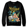 Jordan 5 Aqua DopeSkill Sweatshirt New No Days Off Graphic Streetwear - Black