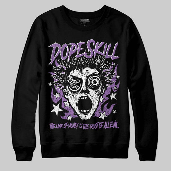 PURPLE Sneakers DopeSkill Sweatshirt Root of Evil Graphic Streetwear - Black