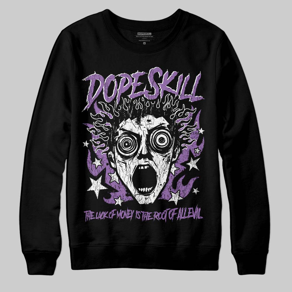 PURPLE Sneakers DopeSkill Sweatshirt Root of Evil Graphic Streetwear - Black