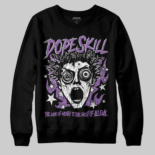 PURPLE Sneakers DopeSkill Sweatshirt Root of Evil Graphic Streetwear - Black