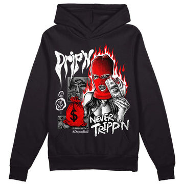 Black and White Sneakers DopeSkill Hoodie Sweatshirt Drip'n Never Tripp'n Graphic Streetwear - Black