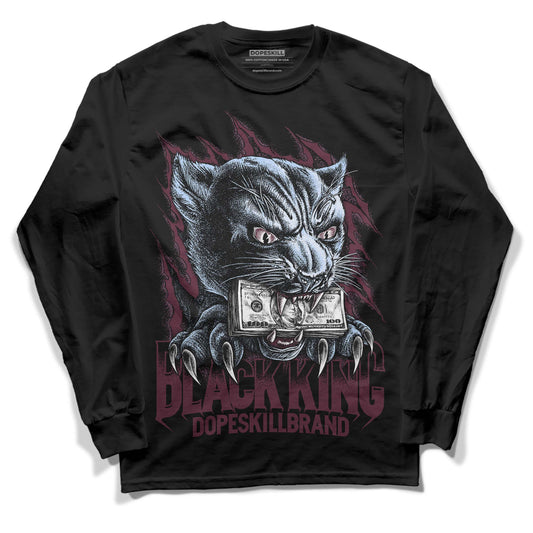 Jordan 5 Retro Burgundy (2023) DopeSkill Long Sleeve T-Shirt Black King Graphic Streetwear - Black