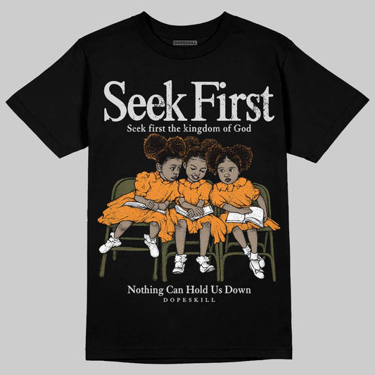 Jordan 5 "Olive" DopeSkill T-Shirt New Seek First Graphic Streetwear - Black