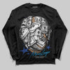 Royal Blue Sneakers DopeSkill Long Sleeve T-Shirt Money Longer Graphic Streetwear - Black