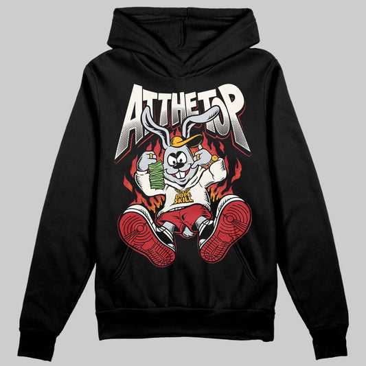 Jordan 4 “Flight Club” DopeSkill Hoodie Sweatshirt At The Top Graphic Streetwear - Black