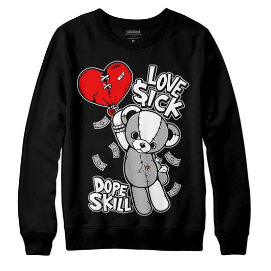 Jordan 1 Low OG “Shadow” DopeSkill Sweatshirt Love Sick Graphic Streetwear - Black
