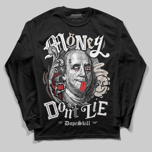 Adidas Samba OG White Black Clear Granite DopeSkill Long Sleeve T-Shirt Money Don't Lie Graphic Streetwear - Black