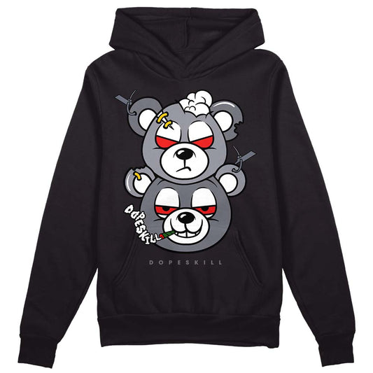 Jordan 14 Retro 'Stealth' DopeSkill Hoodie Sweatshirt New Double Bear Graphic Streetwear - Black