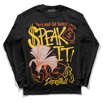 Yellow Sneakers DopeSkill Long Sleeve T-Shirt Speak It Graphic Streetwear - Black