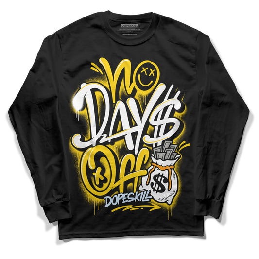 Jordan 6 “Yellow Ochre” DopeSkill Long Sleeve T-Shirt No Days Off Graphic Streetwear - Black