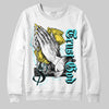 Jordan 5 Aqua DopeSkill Sweatshirt Trust God Graphic Streetwear - White