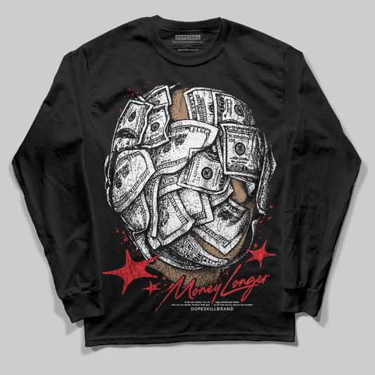 Jordan 11 Retro Cherry DopeSkill Long Sleeve T-Shirt Money Longer Graphic Streetwear - Black