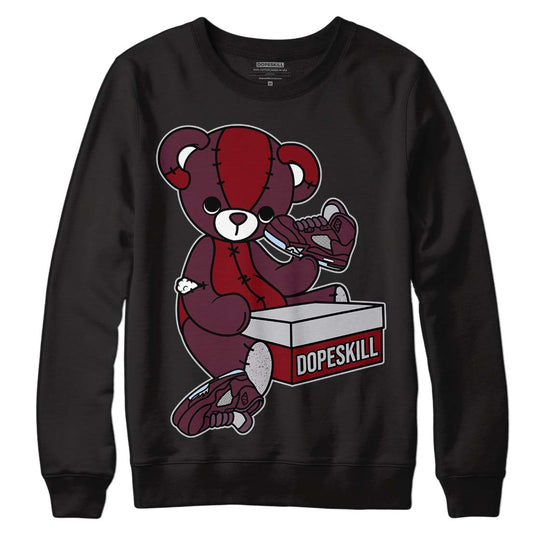 Jordan 5 Retro Burgundy (2023) DopeSkill Sweatshirt Sneakerhead BEAR Graphic Streetwear - Black