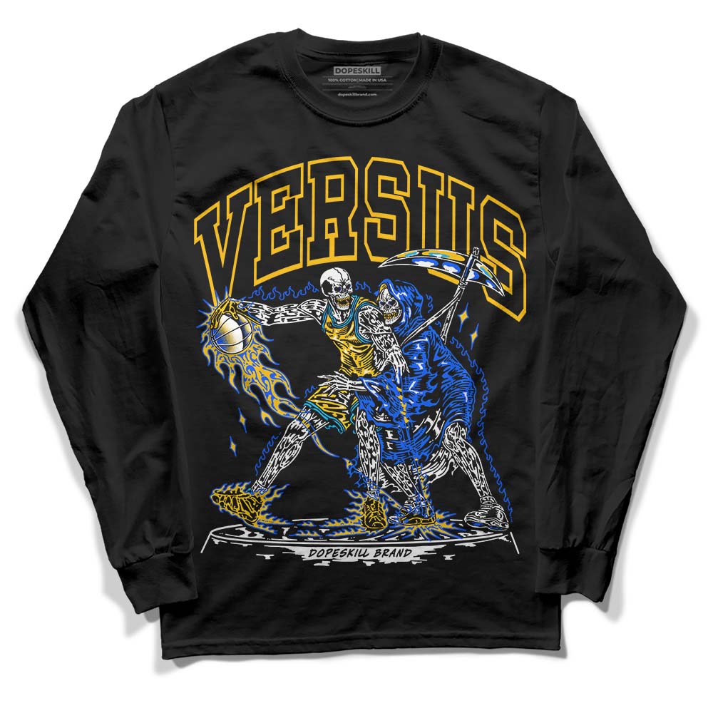 Royal Blue Sneakers DopeSkill Long Sleeve T-Shirt VERSUS Graphic Streetwear - Black