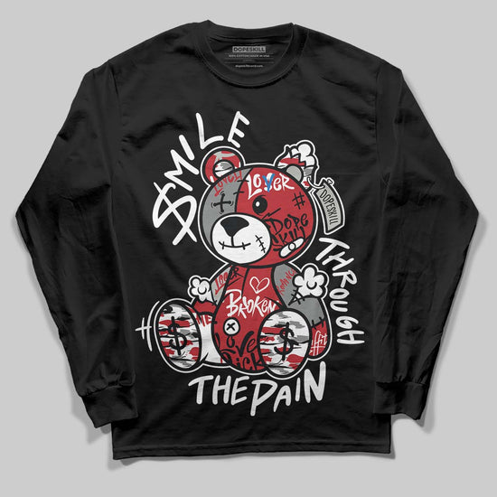 Jordan 8 Retro Bugs Bunny (2025) DopeSkill Long Sleeve T-Shirt Smile Through The Pain Graphic Streetwear - Black