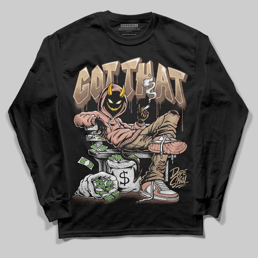 TAN Sneakers DopeSkill Long Sleeve T-Shirt Got That Graphic Streetwear - Black