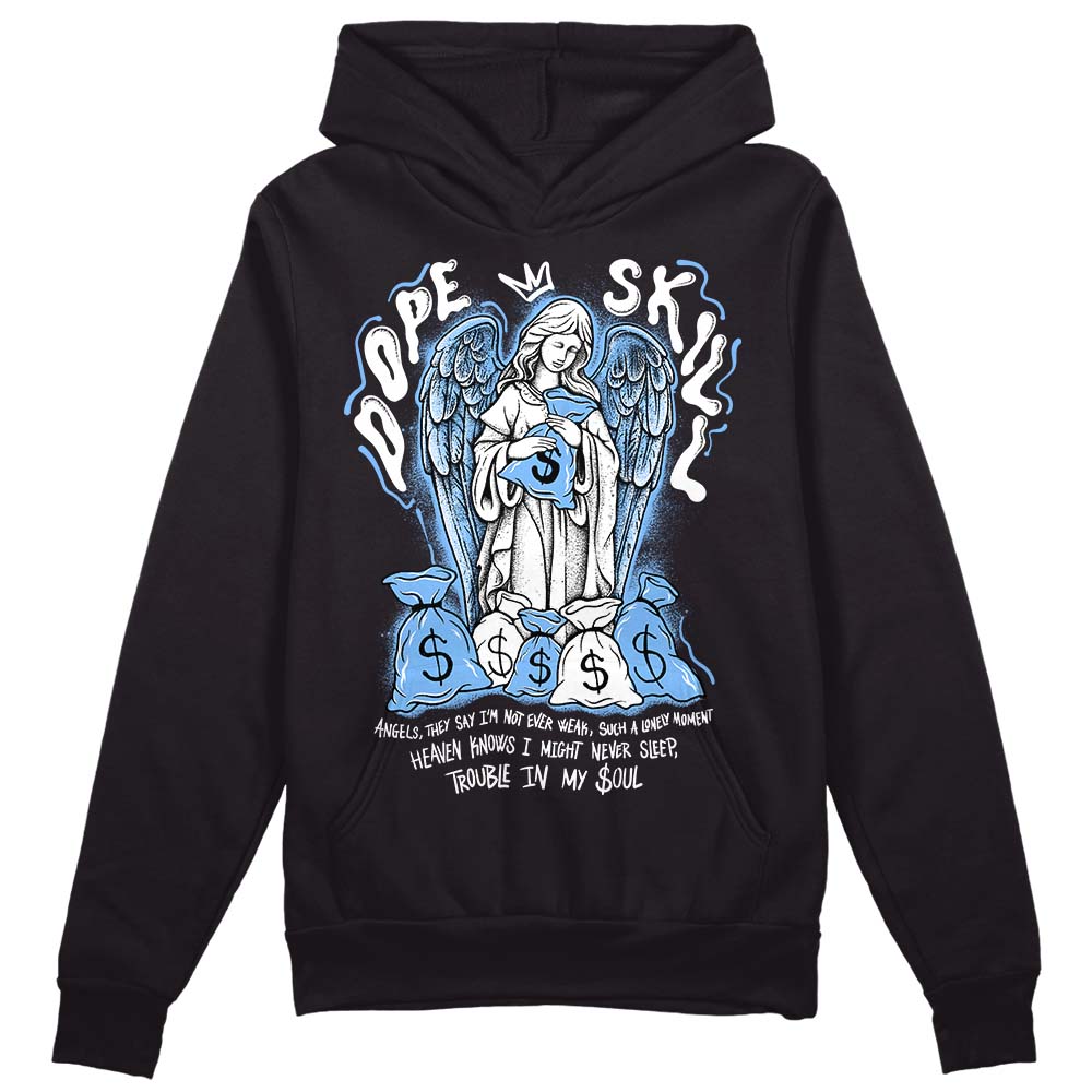 Jordan 9 Powder Blue DopeSkill Hoodie Sweatshirt Angels Graphic Streetwear - Black