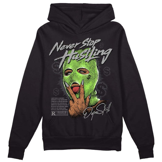 Jordan 5 "Green Bean" DopeSkill Hoodie Sweatshirt Never Stop Hustling Graphic Streetwear - Black 