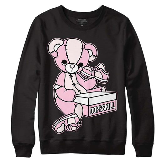 Dunk Low LX Pink Foam DopeSkill Sweatshirt Sneakerhead BEAR Graphic Streetwear - Black