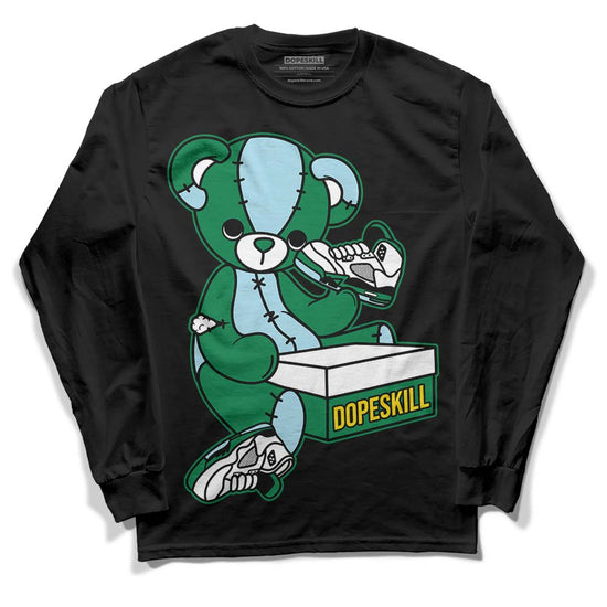 Jordan 5 “Lucky Green” DopeSkill Long Sleeve T-Shirt Sneakerhead BEAR Graphic Streetwear - Black