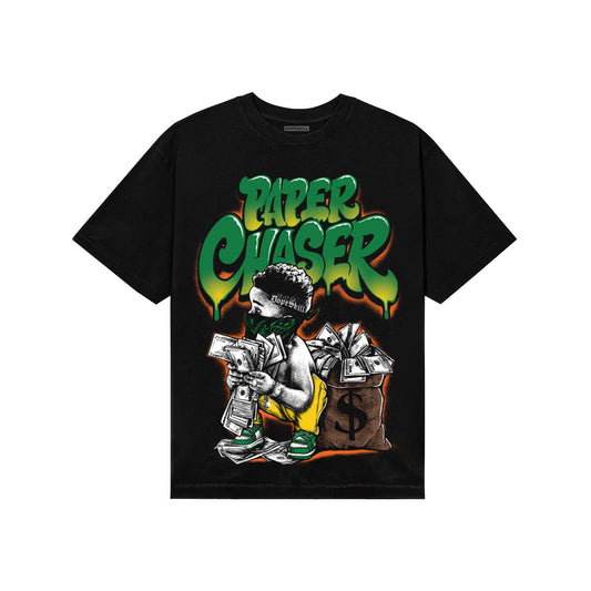 Green Sneakers DopeSkill T-Shirt Paper Chaser Boy Graphic Streetwear - Black