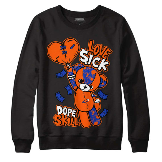 Dunk Low Futura Orange Blaze DopeSkill Sweatshirt Love Sick Graphic Streetwear - Black