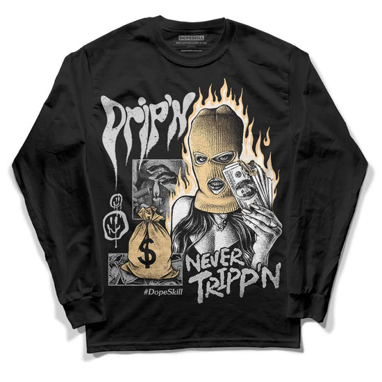 Jordan 3 “Off Noir” DopeSkill Long Sleeve T-Shirt Drip'n Never Tripp'n Graphic Streetwear - Black