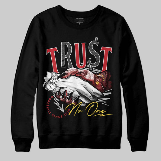 Jordan 14 Retro Ferrari (2025) DopeSkill Sweatshirt Trust No One Graphic Streetwear - Black
