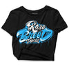 Jordan 1 High Retro OG “University Blue” DopeSkill Women's Crop Top Rare Breed Type Graphic Streetwear - Black