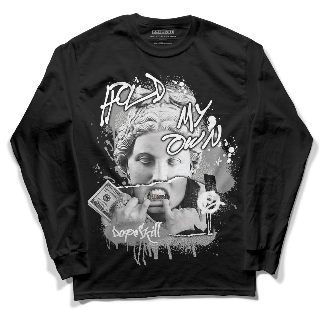 Jordan 1 Retro High OG “Elephant Print” DopeSkill Long Sleeve T-Shirt Hold My Own Graphic Streetwear - Black