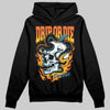 Orange, Black and White Sneakers DopeSkill Hoodie Drip or Die Graphic Streetwear - Black