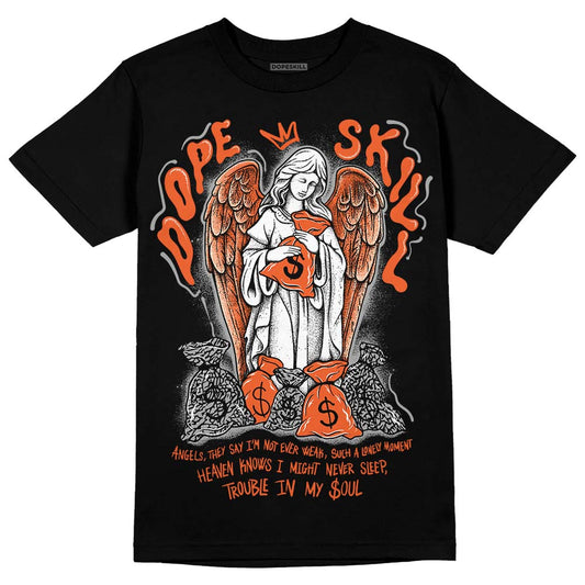 Jordan 3 Georgia Peach DopeSkill T-Shirt Angels Graphic Streetwear - Black