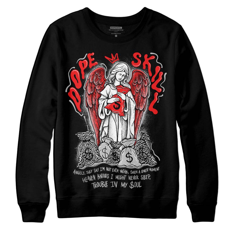 Jordan Spizike Low Bred DopeSkill Sweatshirt Angels Graphic Streetwear - Black