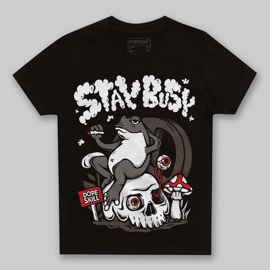 Jordan 4 Retro Cave Stone DopeSkill Toddler Kids T-shirt Stay Busy Graphic Streetwear - Black