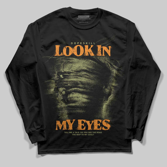 Olive Sneakers DopeSkill Long Sleeve T-Shirt Look In My Eyes Graphic Streetwear - Black