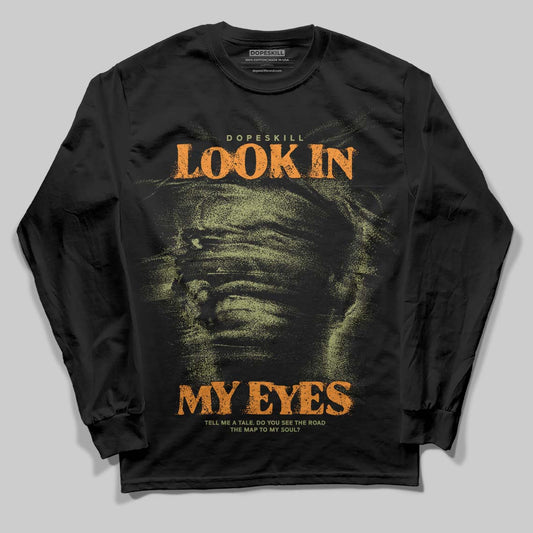 Olive Sneakers DopeSkill Long Sleeve T-Shirt Look In My Eyes Graphic Streetwear - Black