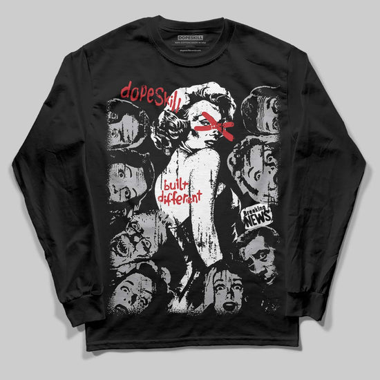 Jordan 4 OG “White Cement” DopeSkill Long Sleeve T-Shirt Built Different Graphic Streetwear - black