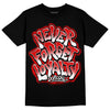 Jordan 4 Retro Red Cement DopeSkill T-Shirt Never Forget Loyalty Graphic Streetwear - Black